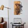 Wallity Accesorio decorativo de pared Negro y Nogal